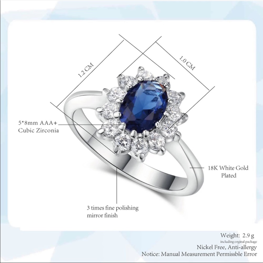 New 18K Gold Plated Cubic Zirconia Ring - Picture 3 of 3
